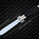 D2 Tool Steel Original Folding Butterfly Knife Brass with Kamagong Wood Inserts with Sheath