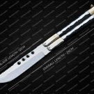 D2 Tool Steel Original Folding Butterfly Knife Brass with Stainless and Kamagong Wood Inserts +cover