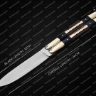 D2 Tool Steel Original Folding Butterfly Knife Brass with Kamagong Wood and Micarta Inserts +cover