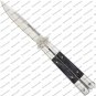 D2 Tool Steel Original Folding Butterfly Knife Stainless Steel, Aluminum with Leather Sheath