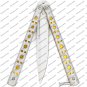 Custom Handmade D2 Tool Steel Original Folding Butterfly Knife Stainless Steel Gold Panning + Sheath