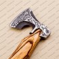 Custom Handmade Carbon Steel Viking Axe - Ash wood Handle With Leather Sheath