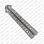 Custom Handmade Original Folding Butterfly Knife Stainless Steel, Silver Finish with Leather Sheath