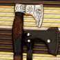 Viking Axe High Carbon Steel Shiny Crafts Beautiful Custom Handmade Viking Axe with Leather Sheath
