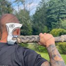 Hand Forged Handmade Carbon Steel Bearded Viking Axes Outdoor Camping Axe Gifts