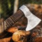 Handmade RAGNAR Viking Forged Axe, Personalized Hatchet, Bearded Battle Axe