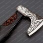 Handmade Carbon Steel Viking Axe - Engraved Wood Handle - Best Gift For Him