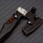 Handmade Carbon Steel Viking Axe - Engraved Wood Handle - Best Gift For Him