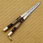 D2 Tool Steel Folding Butterfly Stainless Steel Brass with Bone with Rose Wood Inserts with Sheath