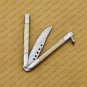 D2 Tool Steel Folding Butterfly Knife Stainless Steel Bone Insert World Class Knives +Leather Sheath