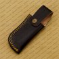 D2 Tool Steel Folding Butterfly Knife Stainless Steel Bone Insert World Class Knives +Leather Sheath