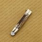 D2 Tool Steel Folding Butterfly Knife Stainless Steel Bone Insert World Class Knives +Leather Sheath