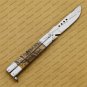 D2 Tool Steel Folding Butterfly Knife Stainless Steel Bone Insert World Class Knives +Leather Sheath