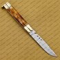 D2 Tool Steel Folding Butterfly Knife Stainless Steel Bone Insert World Class Knives +Leather Sheath