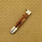 D2 Tool Steel Folding Butterfly Knife Stainless Steel Bone Insert World Class Knives +Leather Sheath