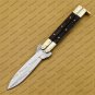D2 Tool Steel Original Folding Butterfly Knife Brass with Kamagong Wood Inserts with Sheath