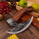 Carbon Steel Etched Pizza Cutter Axe Black- Stylish Pizza Axe