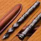 6.5 Inch Custom Forged Hunter Damascus Steel Tri Dagger Hand Forged Twisted Pattern Kris Dagger