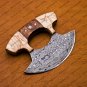 Personalized Custom Handmade Damascus Chef Kitchen Ulu Knife Chef Knife Heavy Duty Damascus Handle