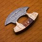 Personalized Custom Handmade Damascus Chef Kitchen Ulu Knife Chef Knife Heavy Duty Damascus Handle