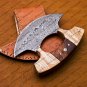 Personalized Custom Handmade Damascus Chef Kitchen Ulu Knife Chef Knife Heavy Duty Damascus Handle