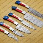 Damascus Chef Knife Vintage Knife Forged Steel Knife Perfect Gift Handcrafted Kitchen Set + Sheath