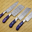 Damascus Chef Knife Vintage Knife Forged Steel Knife Perfect Gift Handcrafted Kitchen Set + Sheath