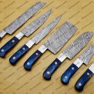Damascus Chef Knife Set Best Gift Vintage Knife Forged Steel Knife Perfect Gift Handcrafted Kitchen