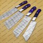 Damascus Chef Knife Set Best Gift Vintage Knife Forged Steel Knife Perfect Gift Handcrafted Kitchen