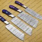 Damascus Chef Knife Set Best Gift Vintage Knife Forged Steel Knife Perfect Gift Handcrafted Kitchen