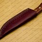 Customize Custom Hand Made Forged Hunter Knife Damascus Steel Bowie Knife Handle with Leather Sheath