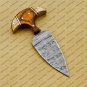 CUSTOM HANDMADE DAMASCUS BLADE HUNTING BOWIE DOUBLE EDGE DAGGER KNIFE AND SHEATH