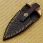 CUSTOM HANDMADE DAMASCUS BLADE HUNTING BOWIE DOUBLE EDGE DAGGER KNIFE AND SHEATH