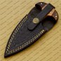 CUSTOM HANDMADE DAMASCUS BLADE HUNTING BOWIE DOUBLE EDGE DAGGER KNIFE AND SHEATH