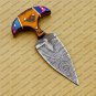CUSTOM HANDMADE DAMASCUS BLADE HUNTING BOWIE DOUBLE EDGE DAGGER KNIFE AND SHEATH