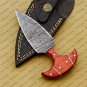 CUSTOM HANDMADE DAMASCUS BLADE HUNTING BOWIE DOUBLE EDGE DAGGER KNIFE AND SHEATH
