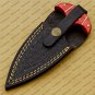 CUSTOM HANDMADE DAMASCUS BLADE HUNTING BOWIE DOUBLE EDGE DAGGER KNIFE AND SHEATH