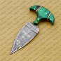CUSTOM HANDMADE DAMASCUS BLADE HUNTING BOWIE DOUBLE EDGE DAGGER KNIFE AND SHEATH