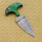 CUSTOM HANDMADE DAMASCUS BLADE HUNTING BOWIE DOUBLE EDGE DAGGER KNIFE AND SHEATH