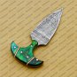 CUSTOM HANDMADE DAMASCUS BLADE HUNTING BOWIE DOUBLE EDGE DAGGER KNIFE AND SHEATH