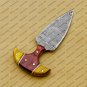 CUSTOM HANDMADE DAMASCUS BLADE HUNTING BOWIE DOUBLE EDGE DAGGER KNIFE AND SHEATH
