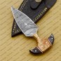 CUSTOM HANDMADE DAMASCUS BLADE HUNTING BOWIE DOUBLE EDGE DAGGER KNIFE AND SHEATH