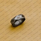 Handmade Damascus Steel Wedding Ring for Men Engagement Band with Custom Size
