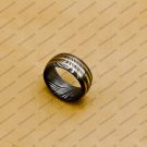 Handmade Damascus Steel Wedding Ring for Men Engagement Band with Custom Size