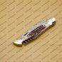 Damascus Laguiole Knife Handmade Damascus Pocket Knives Stage Insert Knife USA Made with Sheath