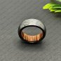 Damascus Steel Whiskey Barrel Ring Man Wood Wedding Ring Man Promise Ring Damascus Steel Ring Man