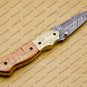 Custom Hand Made Damascus Steel Folding Pocket Knife with Damascus Keychain Knife Handle Olive Wood