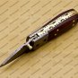Custom Damascus Steel Folding Pocket Knife with Free Keychain Handle Kowa Wood with Leather Sheeth