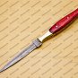 Custom Forged Hunter Knife Damascus Steel Boot Throwing Dagger Hunting Knife Bone and Brass + Cover