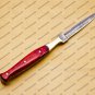 Custom Forged Hunter Knife Damascus Steel Boot Throwing Dagger Hunting Knife Bone and Brass + Cover